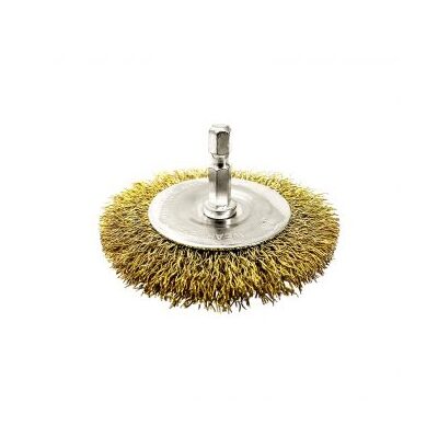 Brumby 100mm Spindle-Mounted Crimped Wheel Brush Josco BCW100