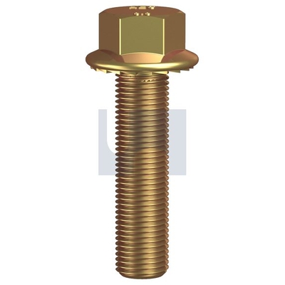 Zinc Yellow Passivate Finish Serrated Flanged Hex Bolt Class 8.8 Metric Hobson