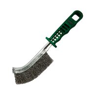 Hand Brush 316 Stainless Green Plastic Handle Josco BSBSS