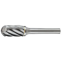 Carbide Burr Cylindrical Radius End  3/8" X 3/4" Head 1/4" Shank AC Holemaker CB-SC3-AC