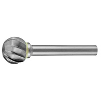 Carbide Burr Aluminium Ball Shape 3/8" Diameter 1/4" Shank AC Holemaker CB-SD3-AC