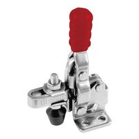 Toggle Clamp Stainless Steel Vertical Flanged Base Straight Handle 91kg Cap 33mm Reach ITM CH-12050-USS