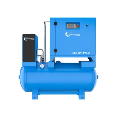 240V 20Amp 4HP (3kW) Super Quiet Screw Air Compressor CS2-TD with 320L Tank, Integrated Dryer & Filter