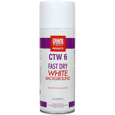 CTW-6 Crack Test Fast Dry White Background (Aerosol)
