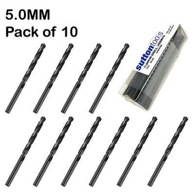 Drill D102 5.0mm Jobber DIN338 HSS  BLU Sutton Tools D1020500 Pack of 10
