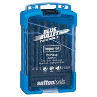 Jobber Twist Drill Set 29 Pieces Blue Bullet Sutton Tool D102S3