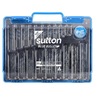 D102 SM101 Jobber Drill HSS Blue Bullet Set 1-10mm 101Pc Sutton Tools D102SM101