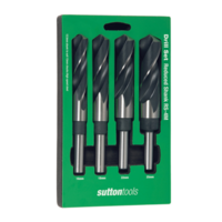 Drill D188 RS4M Set 4Pce Red Shk 12.5mm HSS BLU 16,18,22,25 Sutton Tools D188RS4M