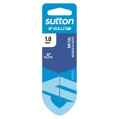 Drill D220 Jobber HSS XP Bullet Carded 1.0mm Sutton D220H0100