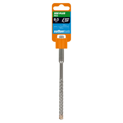 Drill D632 Masonry SDS Plus 4 Cut 8 mm x 160mm Sutton Tools D6320800