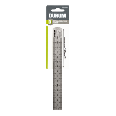 150mm Stainless Steel Ruler Metric/Imperial Durum DB10161