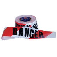 Barricade Tape 75mm x 100mm Red/White - Danger DT10075