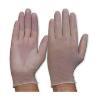 Disposable Vinyl Powdered Clear Gloves DVN Box of 100
