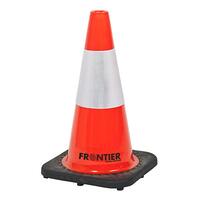 Frontier Reflective Traffic Cone 450mm Fluro Orange FRCONERFLFO0450