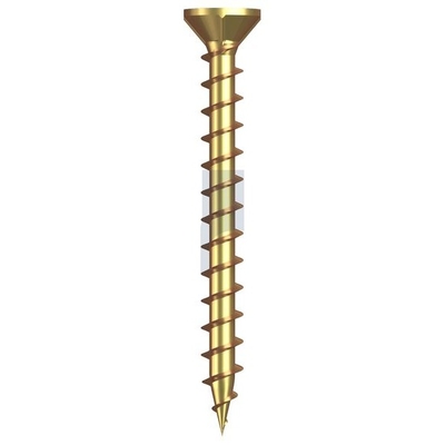 10-08X 50mm Zinc Yellow Passivate Finish Chipboard Countersunk Ribbed Phillips Drive Hobson FST9PDYRP1008050 Pack of 100