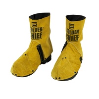 The GOLDEN CHIEF Premium Leather Welder's Spats Elliotts 