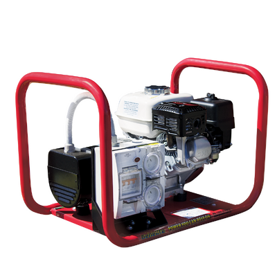 2.5kVA Open Frame Portable Petrol Generator Hire Spec Honda GH2000H