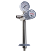 LRM Gentec Bench Mounted Regulator Ball valve+Reg Chrome Plated