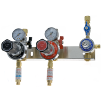 Regulated Outlet Point Triple Oxy / Acetylene / Set Pressure FBA, Isolation, 1/2" Comp