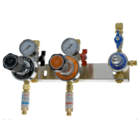 Regulated Outlet Point Triple Oxygen / LPG / Set Pressure FBA, Isolation, 1/2" Comp