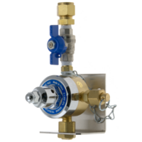 Regulated Twin Outlet Point Inert Gas Set Pressure With Blanking Plug Tesuco GOPRT