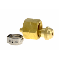 Nut Left Hand 5/8-18UNF Hose Tail and Clip 5mm GWHCF