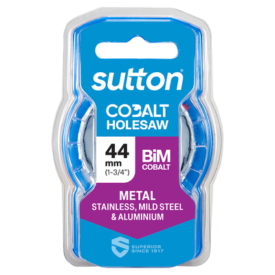 Holesaw H125 Bi-Metal Cobalt HD-Cobalt Hangpack 44mm Sutton Tools H1250440