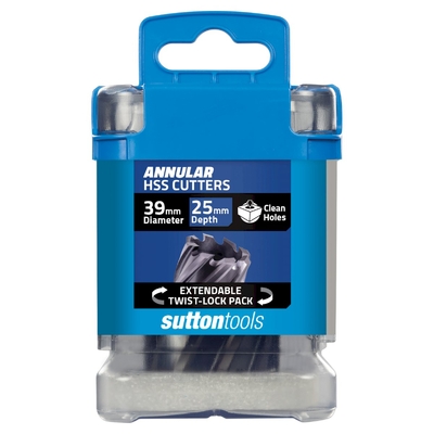H180 Annular Cutter M2AI HSS-TiAIN 25mm Depth 39m Sutton Tools H1800390