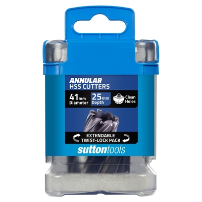 H180 Annular Cutter M2AI HSS-TiAIN 25mm Depth 41mm Sutton Tools H1800410