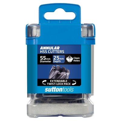 H180 Annular Cutter M2AI HSS-TiAIN 25mm Depth 55mm Sutton Tools H1800550
