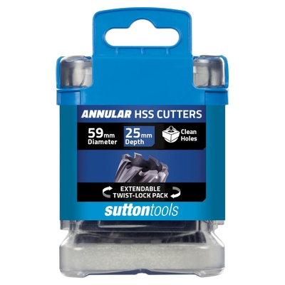 H180 Annular Cutter M2AI HSS-TiAIN 25mm Depth 59mm Sutton Tools H1800590