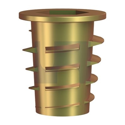 Zinc Yellow Passivate Finish Hex Timber Insert Flange Nut Zinc Alloy Metric Hobson