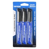 Permanent Marker Chisel Tip 3 Pack Black Kincrome K11795