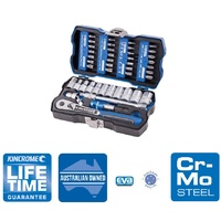 Lok-On Socket and Bit Set 43 Piece 1/4" Drive Kincrome K27000