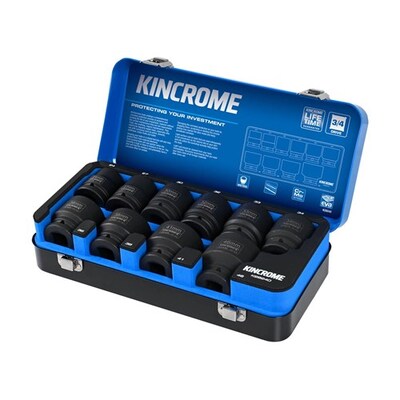 10 Piece 3/4" Drive Impact Socket Set Metric Kincrome K28240