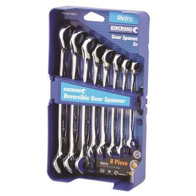 Combination Gear Spanner Set 8 Piece Metric Reversible Kincrome K3017