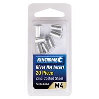 Rivet Nut Insert M4 (Zinc Coated Steel) - 20 Pack Kincrome K4954