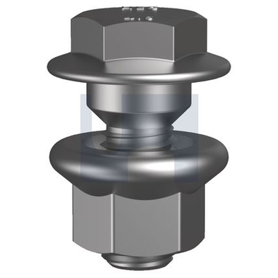 M12 X 30mm Zinc Plated RoHS Compliant Finish Shoulder Purlin Bold & Nut Class 4.6 Metric Hobson KBOMSZCM120030 Pack of 150