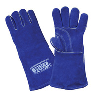 MIG ARC Welding Glove Premium Leather 390mm Blue Lincoln LA120-2