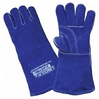 MIG ARC Welding Gloves Left hand Blue Lefties 390mm Lincoln LA120-3