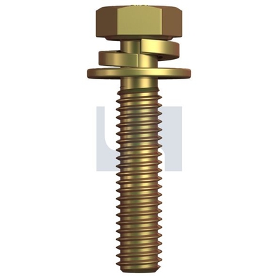 Zinc Yellow Passivate Finish Sems Hex Bolt SPR/FLT Wash Class 8.8 Hobson