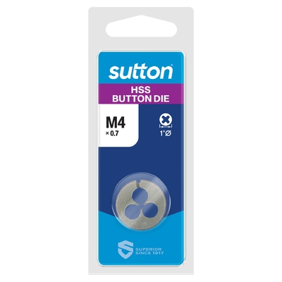 Button Die M551 1" OD 4x0.7 High Speed Steel Sutton Tools M5510400
