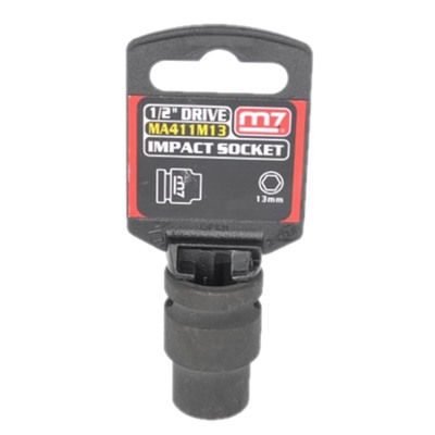 Impact Socket With Hang Tab 1/2" Drive 6 Point 13mm M7 M7-MA411M13