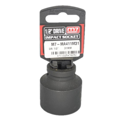 Impact Socket With Hang  Tab 1/2" DR 6 Point 31MM M7-MA411M31