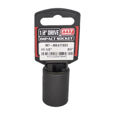 Impact Socket 1/2" DR 6 Point 3/4 M7 M7-MA411S24