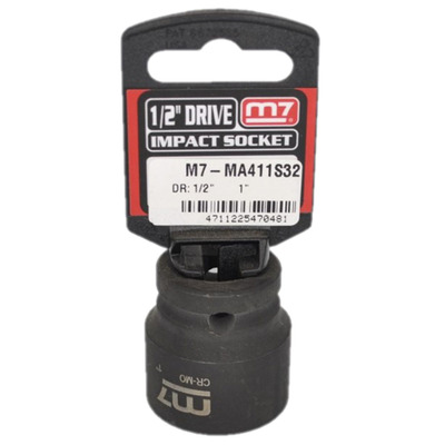 Impact Socket 1/2" DR 6 Point, 1" M7 M7-MA411S32