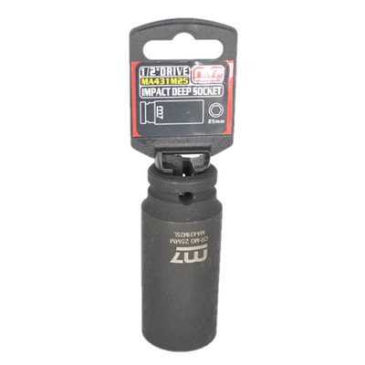  Impact Deep Socket 1/2" DR 6 Point, 25MM M7 M7-MA431M25