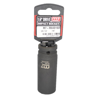 Impact Deep Socket 1/2" DR 6 Point 7/8 M7 M7-MA431S28