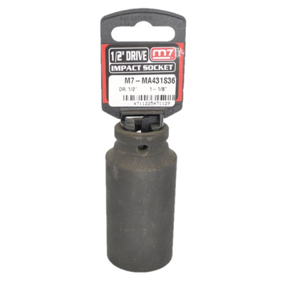 Impact Deep Socket1/2" DR 6 Point 1-1/8 M7 M7-MA431S36