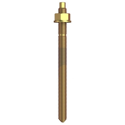 Zinc Yellow Passivate Finish Stud Chemical Anchor Kit (External Hex) Chisel Point Class 5.8 Metric Hobson